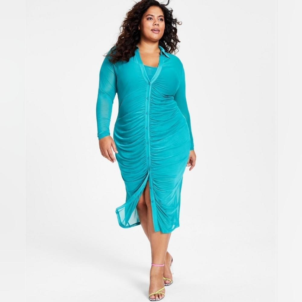 MESH BODYCON MIDI DRESS